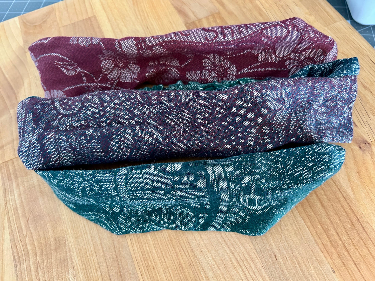 Green/Maroon headbands