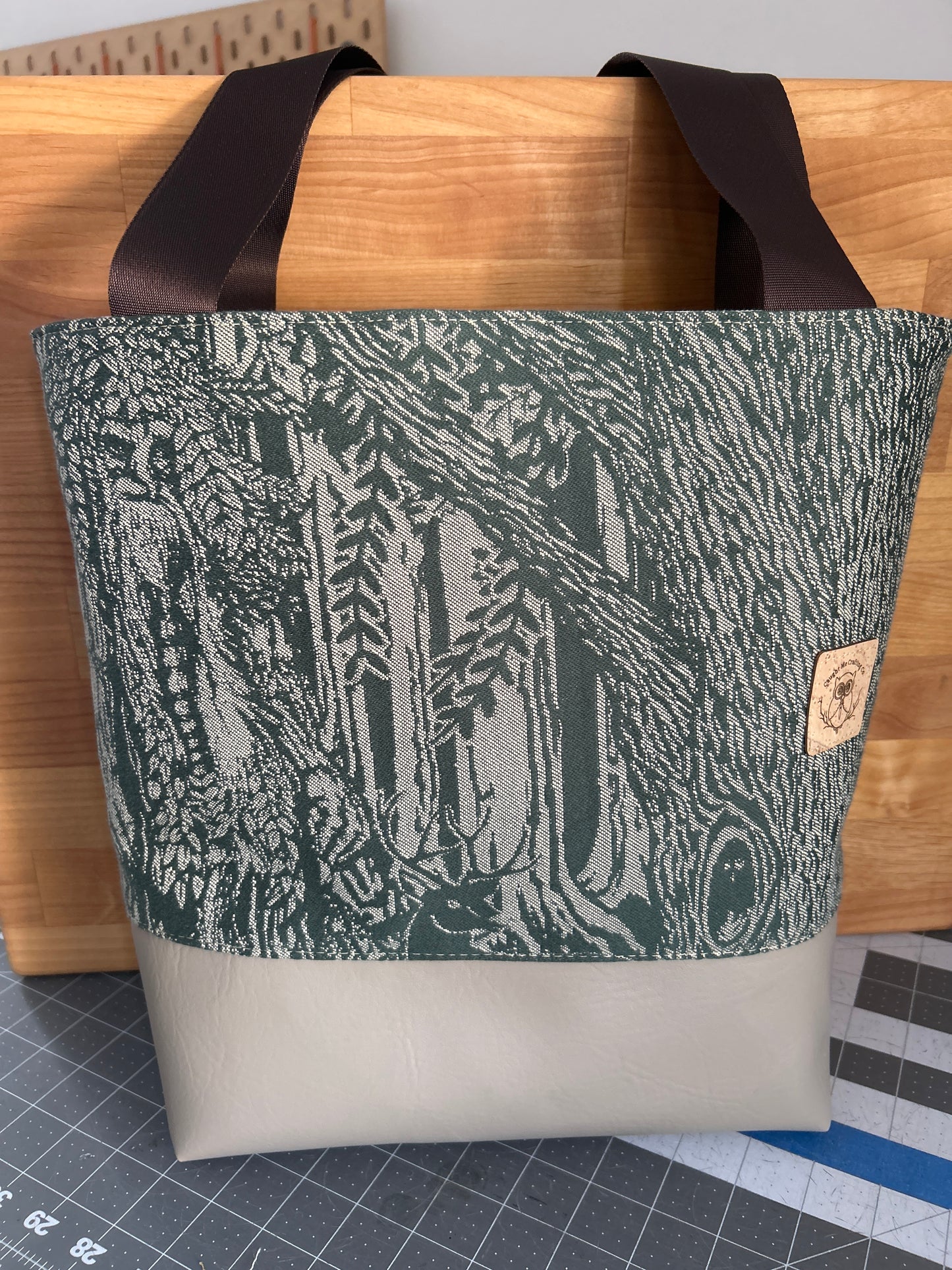 Green Forest Guardian tote bag