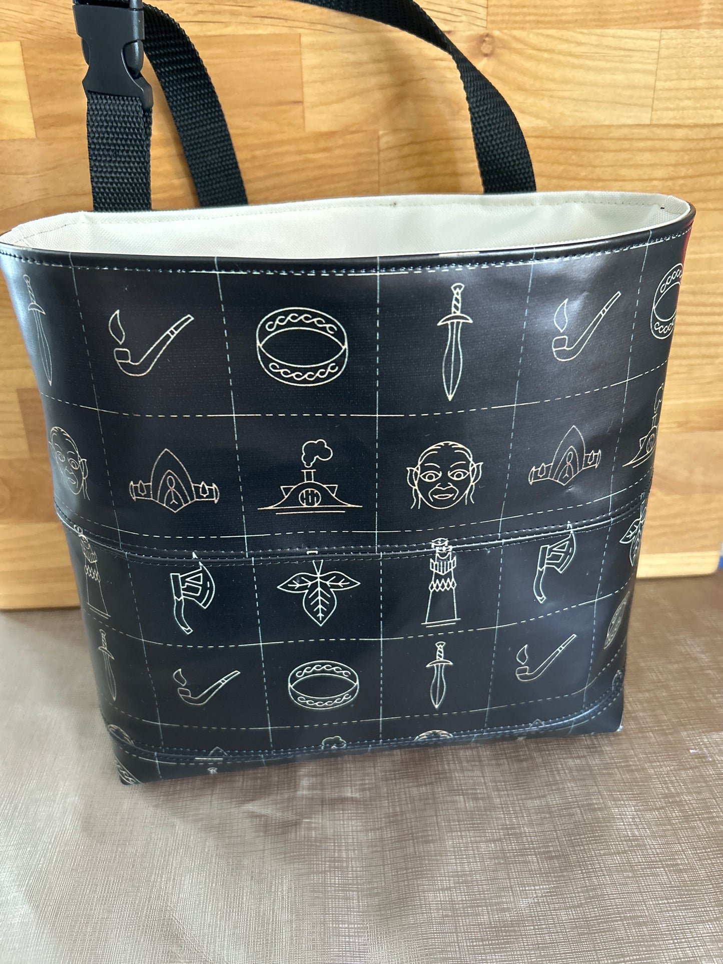black icons car organizer bag