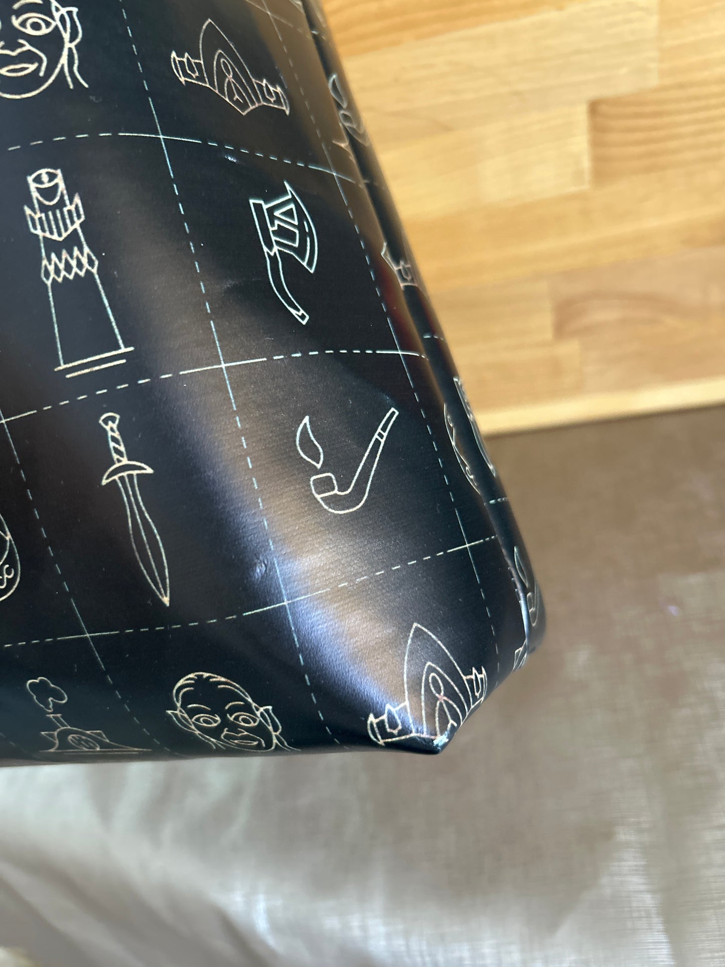 black icons car organizer bag