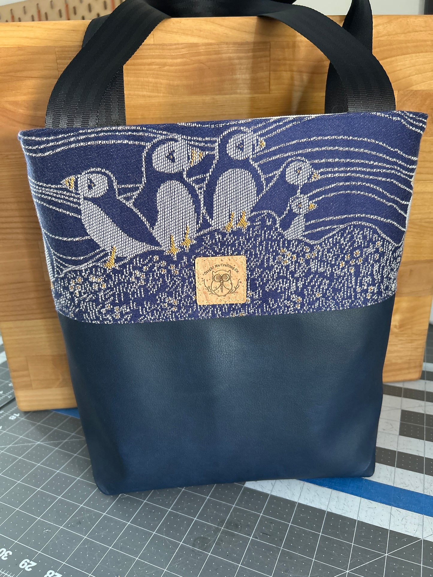 Puffins tote bag