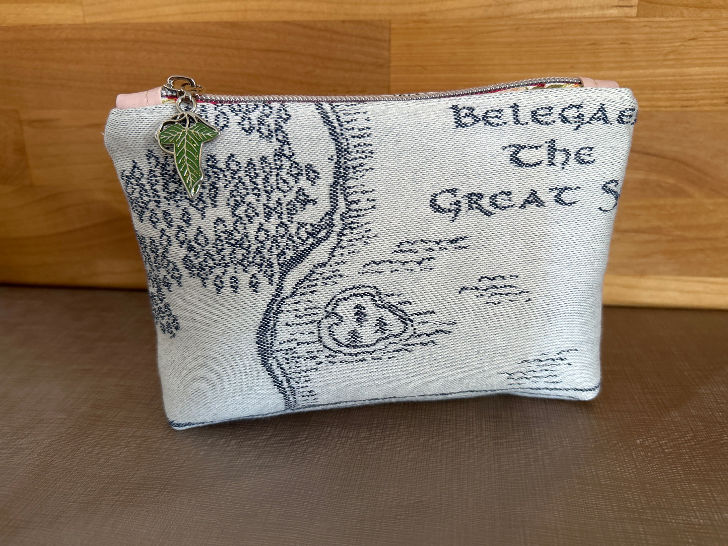 Ivory Map Travel Pouch