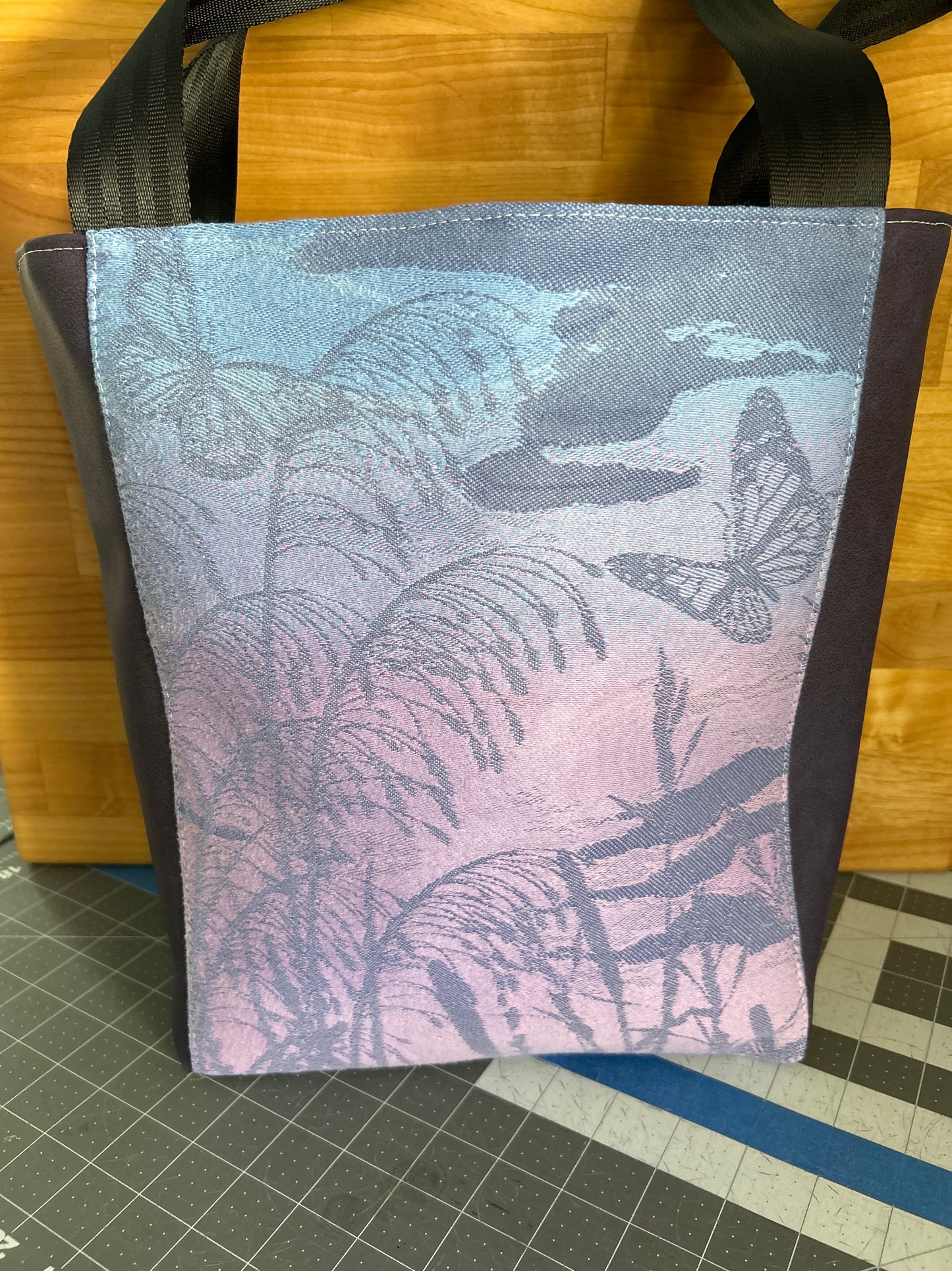 Purple Meadow tote bag
