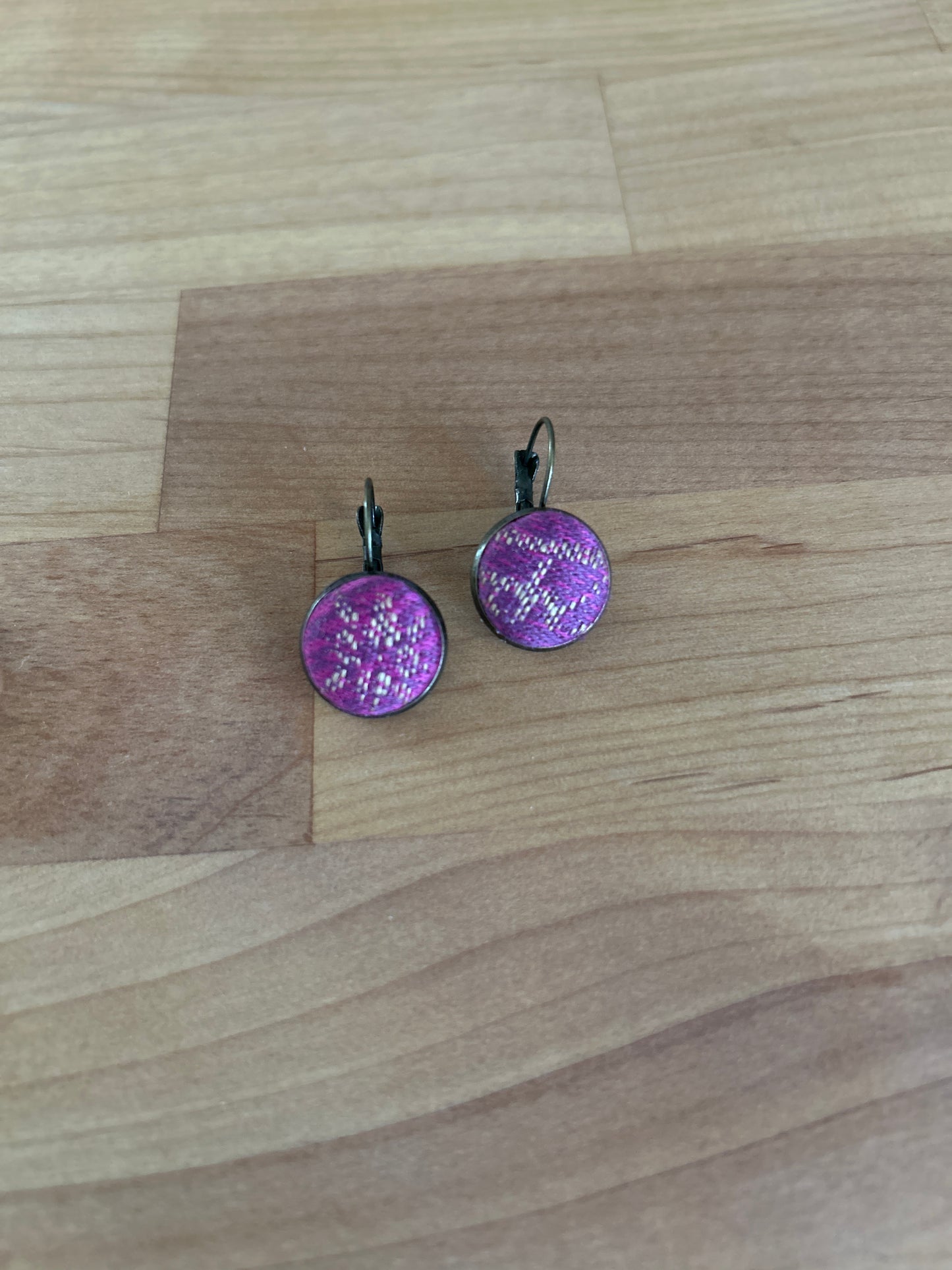Purple Leaves Earrings