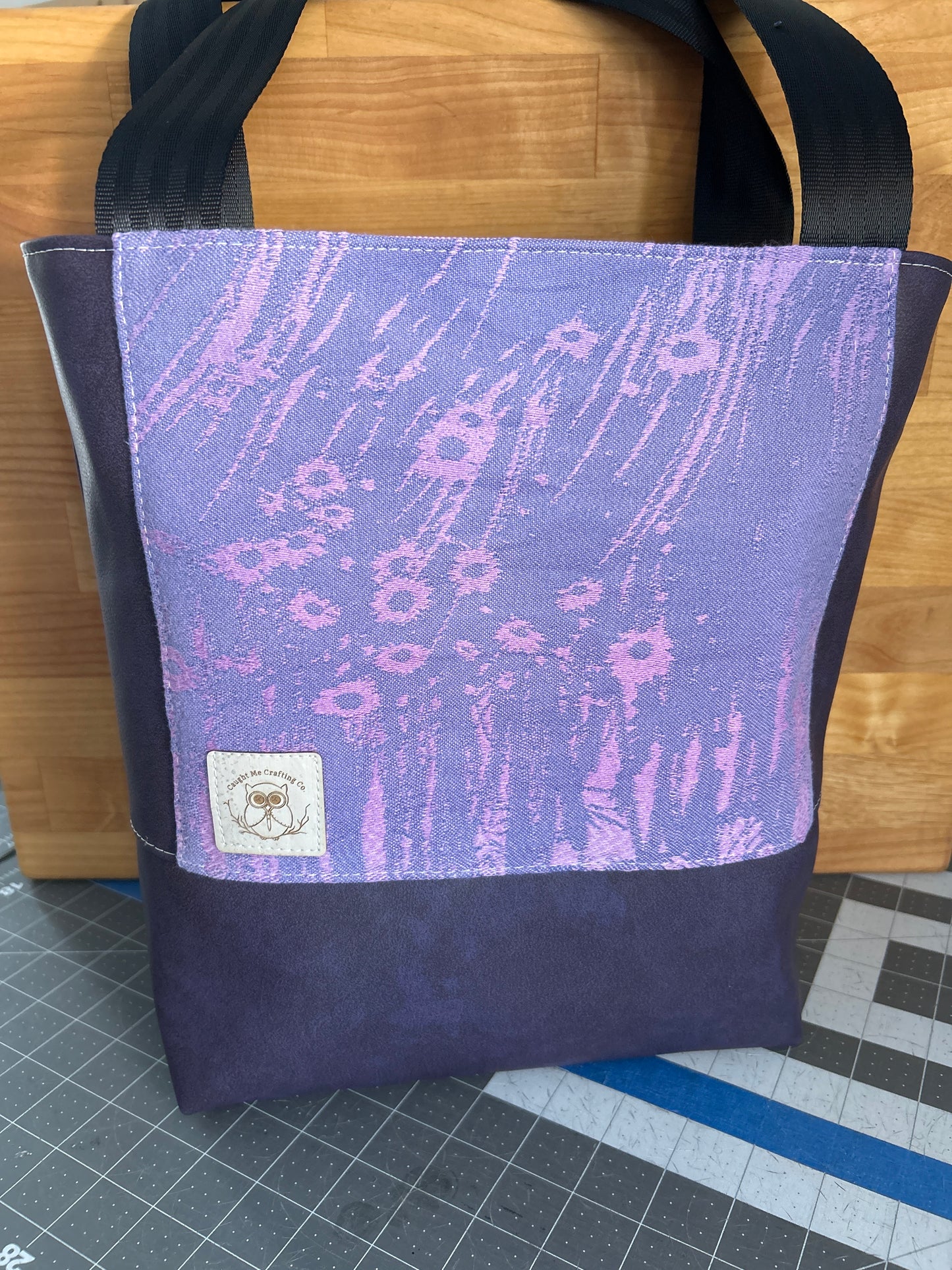 Purple Meadow tote bag