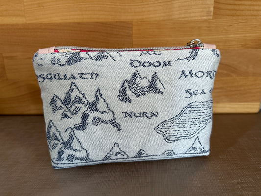 Ivory Map Travel Pouch