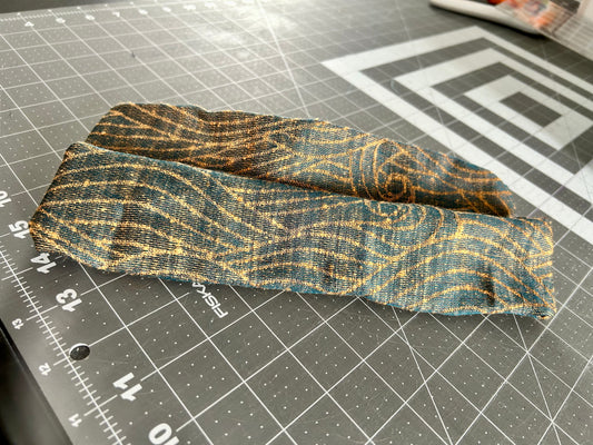 Blue & Gold Waves headband